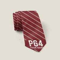 Thumbnail for Partenavia P.64 Oscar - Stripe + Name - Tie - Dark Red