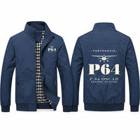 Thumbnail for Partenavia P.64 Oscar Stylish Jackets - Stand Collar - Heritage - Navy Blue