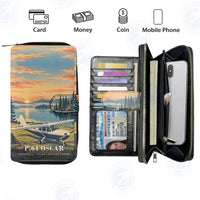 Thumbnail for Partenavia P.64 Oscar Leather Wallets - Zip Long Wallet - 3D