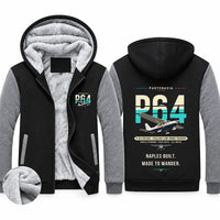 Thumbnail for Partenavia P.64 Oscar Zipped Sweatshirts - Original - Black & Gray