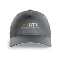 Thumbnail for Patrick Leahy Burlington International Airport (BTV) printed hat - gray