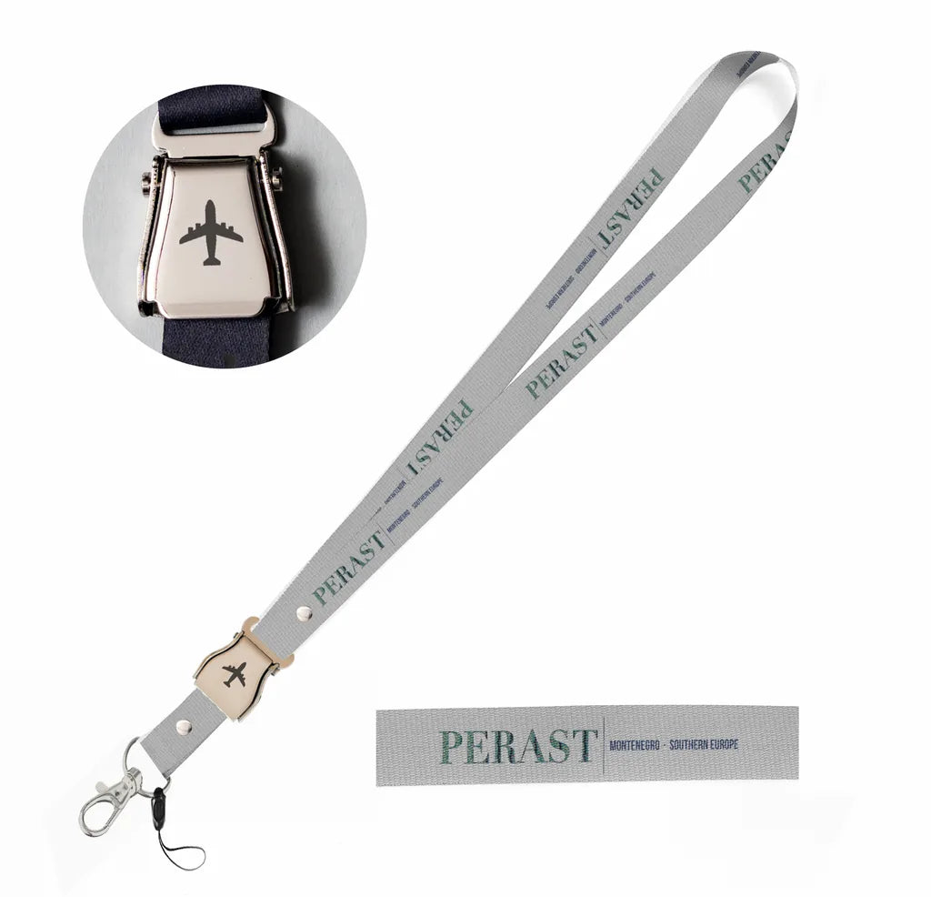 Perast City Series seat belt lanyard - light gray