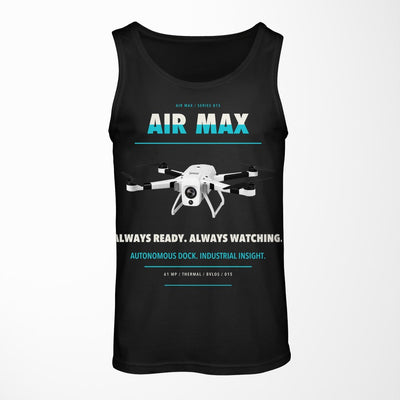 Percepto Air Max design on black tank top