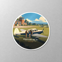 Thumbnail for Percival Proctor Mk IV - 3D + Name - Circle Sticker - Close-up