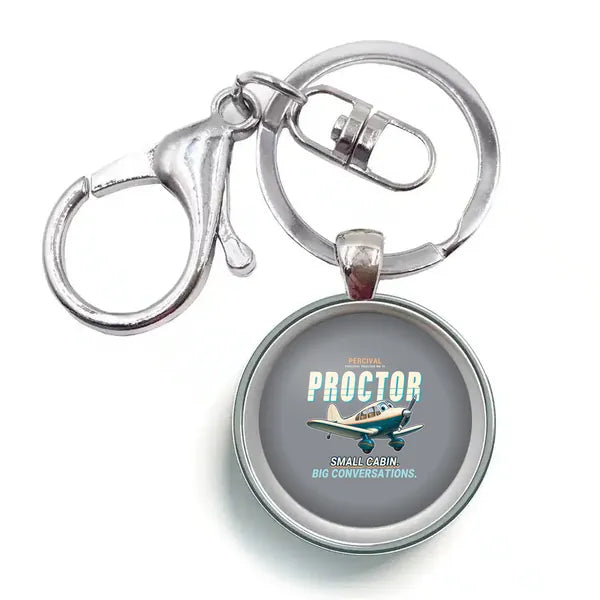 Percival Proctor Mk IV - Cartoon - Circle Key Chain - Gray