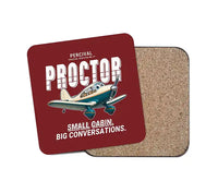 Thumbnail for Percival Proctor Mk IV - Cartoon - Coaster - Dark Red