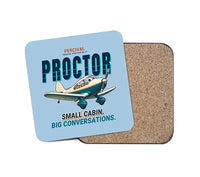 Thumbnail for Percival Proctor Mk IV - Cartoon - Coaster - Light Blue