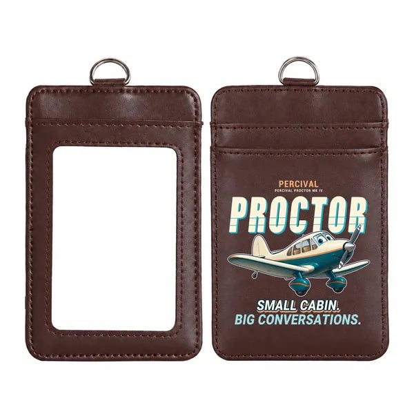 Percival Proctor Mk IV - Cartoon - ID Card Holder - Dark Brown