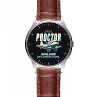 Thumbnail for Percival Proctor Mk IV - Cartoon - Leather Strap - Striped Brown Leather Strap