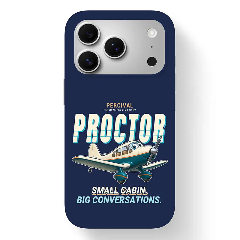 Percival Proctor Mk IV - Cartoon - MagSafe iPhone 17 Pro - Navy Blue