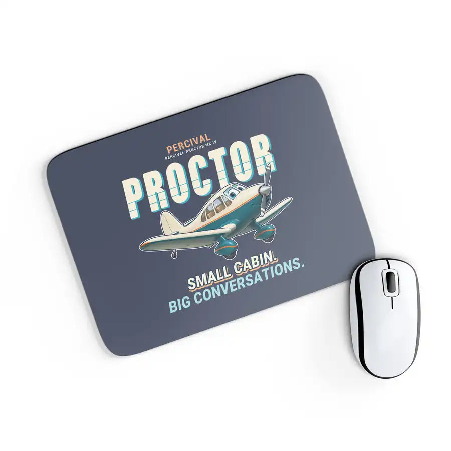 Percival Proctor Mk IV - Cartoon - Mouse Pad - Navy Blue