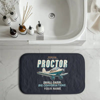 Thumbnail for Percival Proctor Mk IV - Cartoon + Name - Bath Mat