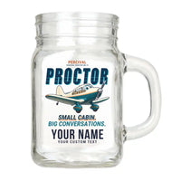 Thumbnail for Percival Proctor Mk IV - Cartoon + Name - Cocktail Glass (Mason Jar)