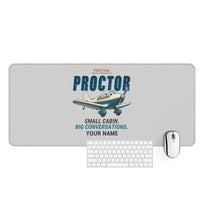 Thumbnail for Percival Proctor Mk IV - Cartoon + Name - Desk Mat - Light Gray