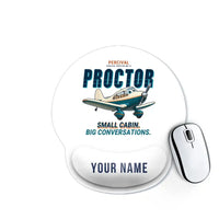 Thumbnail for Percival Proctor Mk IV - Cartoon + Name - Ergonomic Mouse Pad - White