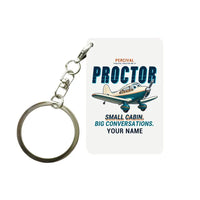 Thumbnail for Percival Proctor Mk IV - Cartoon + Name - Key Chain - White