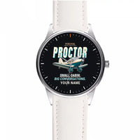 Thumbnail for Percival Proctor Mk IV - Cartoon + Name - Leather Strap - White Leather Strap