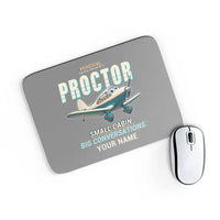 Thumbnail for Percival Proctor Mk IV - Cartoon + Name - Mouse Pad - Gray