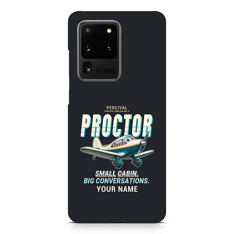 Percival Proctor Mk IV - Cartoon + Name - Samsung Case - Black