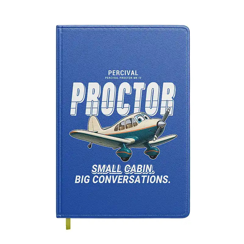 Percival Proctor Mk IV - Cartoon - Notebook - Blue