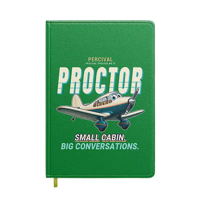 Percival Proctor Mk IV - Cartoon - Notebook - Green