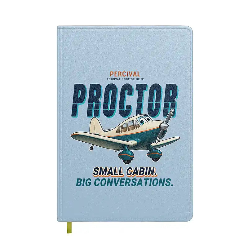 Percival Proctor Mk IV - Cartoon - Notebook - Light Blue