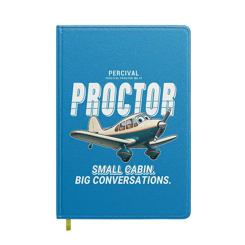 Percival Proctor Mk IV - Cartoon - Notebook - Turquoise