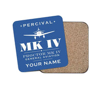 Thumbnail for Percival Proctor Mk IV - Heritage + Name - Coaster - Blue