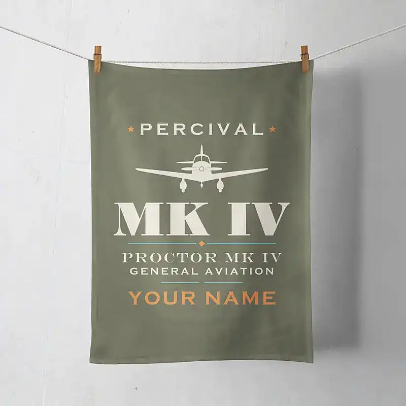Percival Proctor Mk IV - Heritage + Name - Towel - Green Army