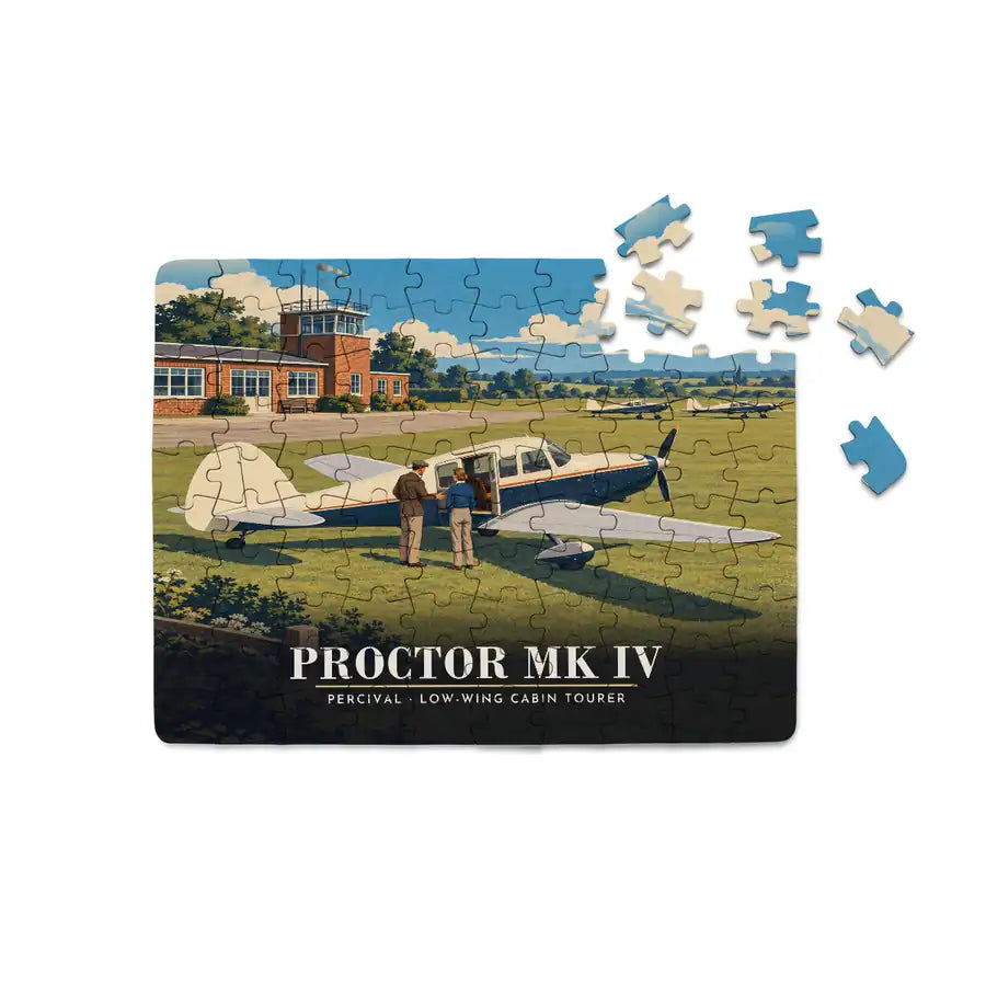 Percival Proctor Mk IV - Horizontal + Text - Canvas Puzzle