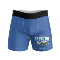 Thumbnail for Percival Proctor Mk IV - Men Boxers - Cartoon + Name - Blue