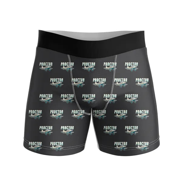 Percival Proctor Mk IV - Men Boxers - Cartoon Pattern - Black