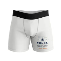 Thumbnail for Percival Proctor Mk IV - Men Boxers - Heritage + Name - White