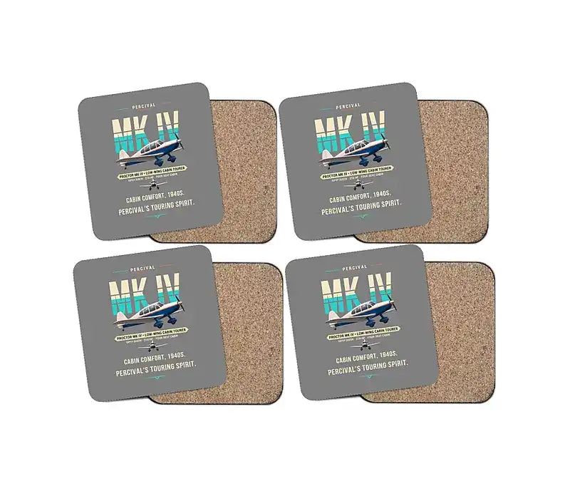 Percival Proctor Mk IV - Original - Coaster Set - Gray