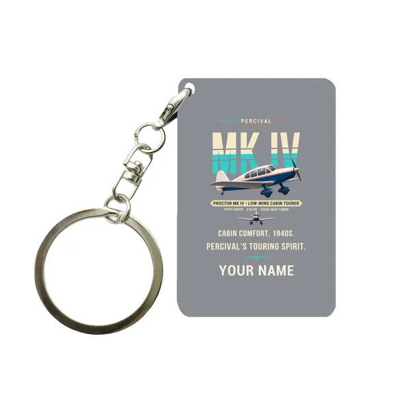 Percival Proctor Mk IV - Original + Name - Key Chain - Gray