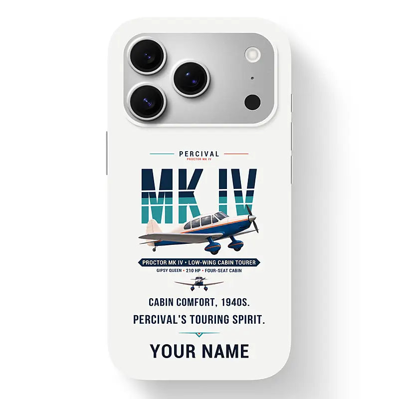 Percival Proctor Mk IV - Original + Name - MagSafe iPhone 17 Pro - White
