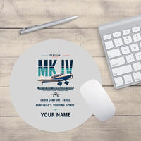 Thumbnail for Percival Proctor Mk IV - Original + Name - Round Mouse Pad - Light Gray