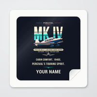 Thumbnail for Percival Proctor Mk IV - Original + Name - Square Sticker - Peel