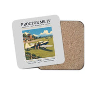Thumbnail for Percival Proctor Mk IV - Poster - Coaster - Light Gray