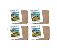 Thumbnail for Percival Proctor Mk IV - Poster - Coaster Set - White
