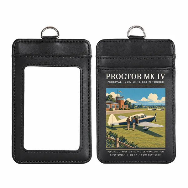 Percival Proctor Mk IV - Poster - ID Card Holder - Black