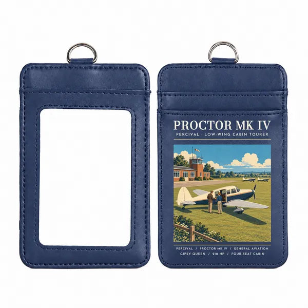 Percival Proctor Mk IV - Poster - ID Card Holder - Navy Blue