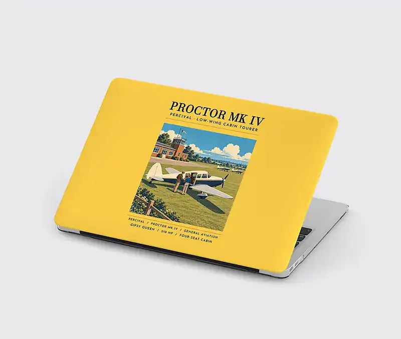 Percival Proctor Mk IV - Poster - MacBook Case - Yellow