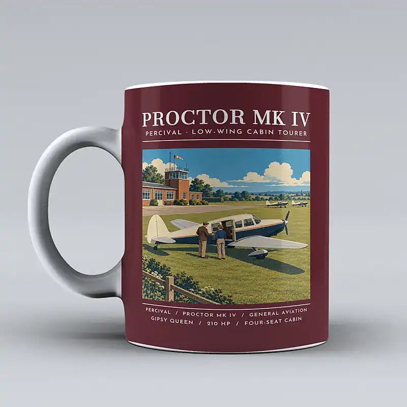 Percival Proctor Mk IV - Poster - Mug - Dark Red