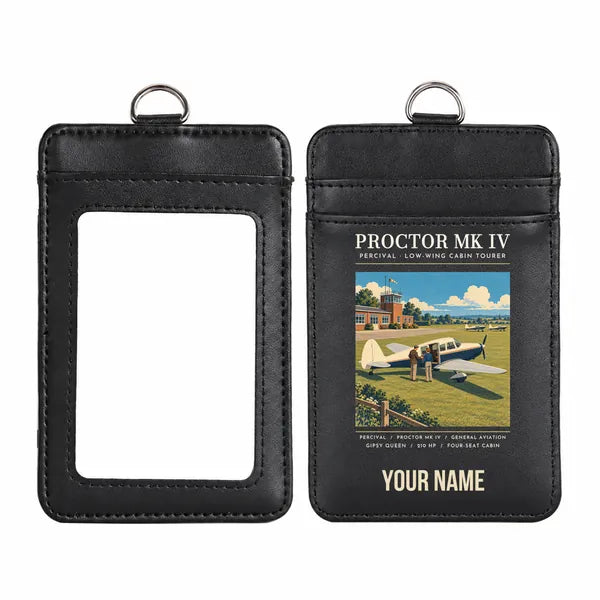 Percival Proctor Mk IV - Poster - ID Card Holder - Black + Name