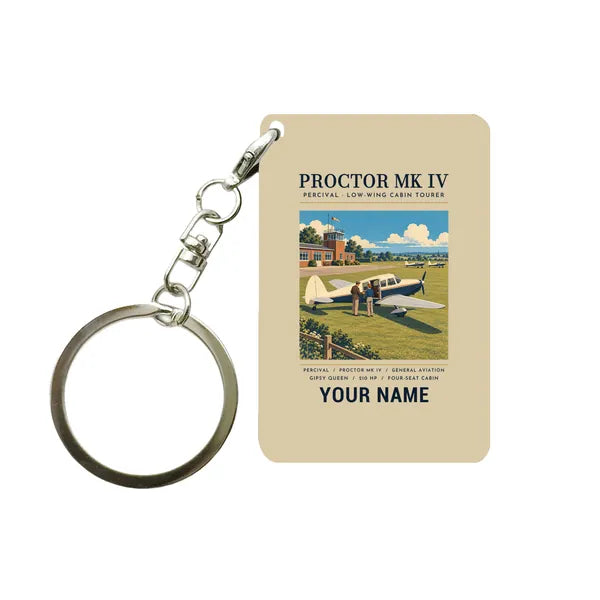 Percival Proctor Mk IV - Poster + Name - Key Chain - Beige
