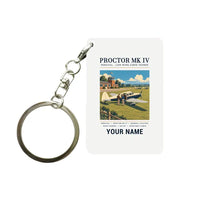 Thumbnail for Percival Proctor Mk IV - Poster + Name - Key Chain - White