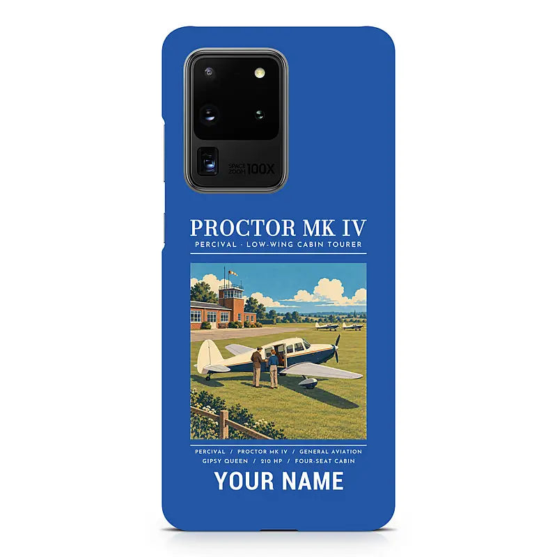 Percival Proctor Mk IV - Poster + Name - Samsung Case - Blue