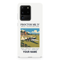 Thumbnail for Percival Proctor Mk IV - Poster + Name - Samsung Case - White