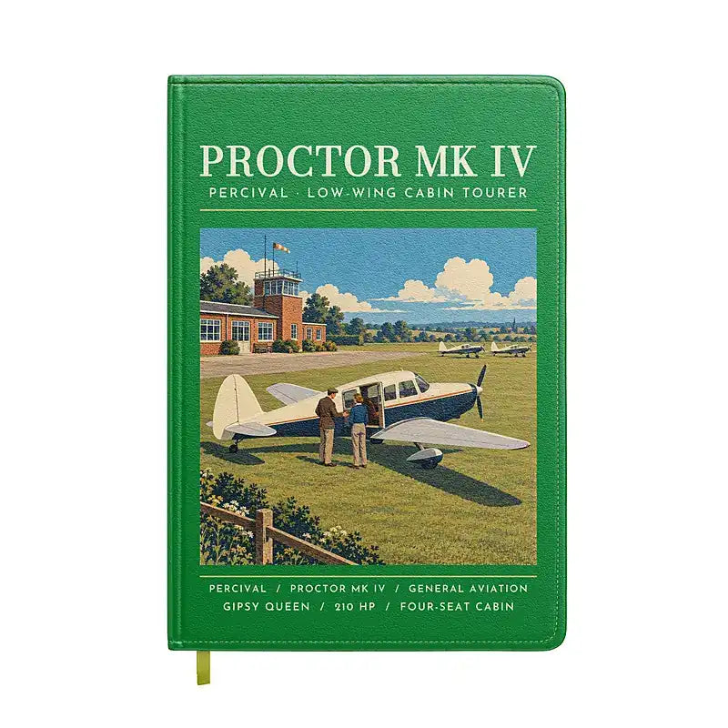 Percival Proctor Mk IV - Poster - Notebook - Green